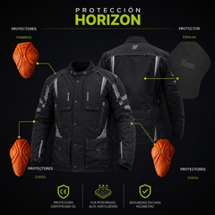 Chaqueta protección Touring Giacomo Horizon Gris