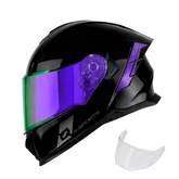 Casco Integral X-Sports M73 Solid Negro brillo morado