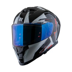 Casco integral X-sports 162 Maverix Gris Blanco Rojo Brillo
