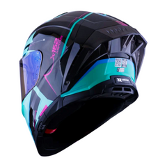 Casco integral X-sports 162 Maverix Turquesa Fucsia