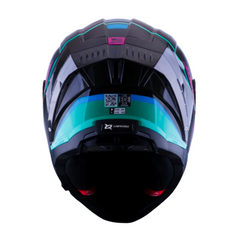 Casco integral X-sports 162 Maverix Turquesa Fucsia