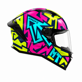 Casco integral MT Stinger 2 Meld Fucsia Amarillo