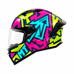 Casco integral MT Stinger 2 Meld Fucsia Amarillo