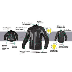 Chaqueta protección de moto Touring Maxtec Montmelo