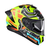 Casco integral SMK Typhoon Motorhead amarillo
