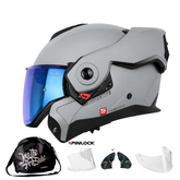 Casco Abatible Shaft Pro 4160 Move Solid Gris Claro