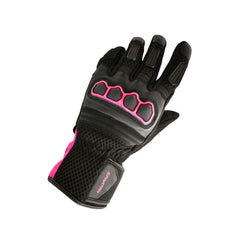 Guantes Mujer de Protección Moto caña larga Spartan Mugello Fucsia