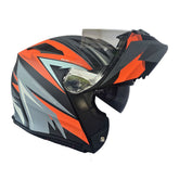 Casco Abatible Forzza ZZ119 Naranja gris mate