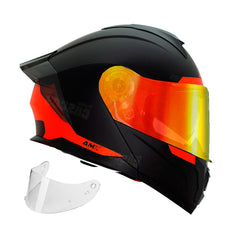 Casco Abatible AMX Nexo Nitro Rojo + Visor Iridium Fuego