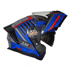 Casco Abatible AMX Nexo Nitro Gris Azul