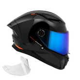 Casco integral Spartan Panther SV Solid Negro Brillo + Visor Azul