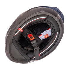 Casco Integral X-Sports M67 Solid Negro Visor Iridium Azul