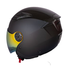 Casco Abierto KNT 236 Negro mate visor Iridium Fuego