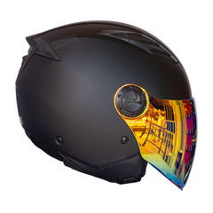 Casco Abierto KNT 236 Negro mate visor Iridium Fuego
