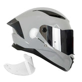 Casco integral Spartan Panther SV Solid Gris Claro + Visor Iridium plata