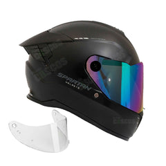 Casco integral Spartan Hawk SV Solid Negro + Visor Iridium