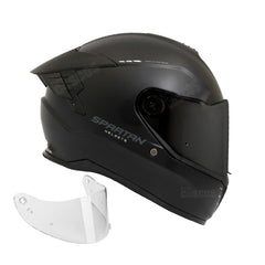 Casco integral Spartan Hawk SV Solid Negro + Visor humo