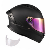 Casco integral MT Stinger 2 Pure Negro Mate + Visor Iridium Rosa