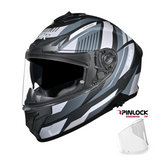 Casco integral SMK Typhoon Sparko Negro Gris Mate + Pinlock
