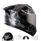 Casco Integral Shaft Pro 610 Doble Visor Eclipse Gris