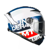 Casco integral MT Thunder 4 Wave Blanco Azul Rojo