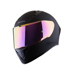 Casco Integral KNT Thunder Negro mate visor Iridium | Económico para mujer