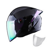 Casco Abierto X-sports 705 Negro Brillante | Gafas internas