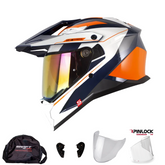 Casco multipropósito Shaft Pro MX400DV Frontier Naranja Blanco