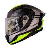 Casco integral Spartan Panther SV Prestige Gris Amarillo Neón