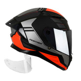 Casco integral Spartan Panther SV Prestige Naranja + Visor Plata