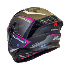 Casco integral Spartan Panther SV Raptor Fucsia + Visor Humo