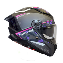 Casco integral Spartan Panther SV Raptor Fucsia + Visor Humo