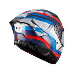 Casco integral MT Thunder 4R Revelant Blanco Azul Rojo