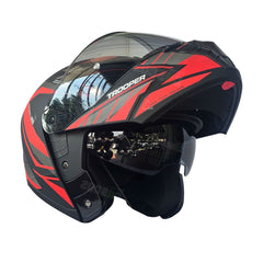 Casco Abatible KNT Trooper QRS Rojo