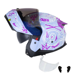 Casco Abatible Shaft 3540DV The World Lila