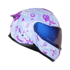 Casco Abatible Shaft 3540DV The World Lila