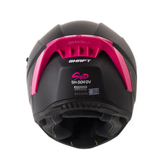 Casco Integral Shaft 504 Solid Negro Fucsia