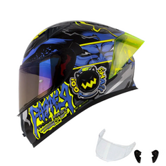 Casco Integral Shaft 526 Bonemax Gris amarillo