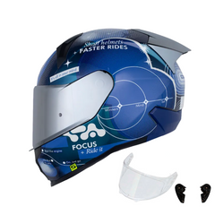 Casco Integral Shaft 560 Connection Camaleón Azul