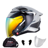 Casco Abierto Shaft Pro 343DV Gris negro brillo