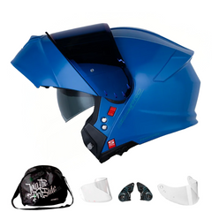 Casco Abatible Shaft Pro 4000 Azul Brillo
