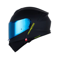 Casco Abatible Shaft Pro 4000 Negro Mate Amarillo Neón