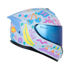 Casco Integral Shaft Pro 610 Doble Visor Color Power Azul Pastel