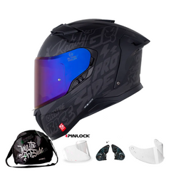 Casco Integral Shaft Pro 606SP Damn Gris | Gafas - Pinlock antiempañante