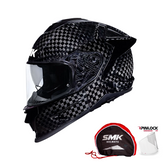 Casco integral SMK Titan Doble Visor Fibra de Carbono