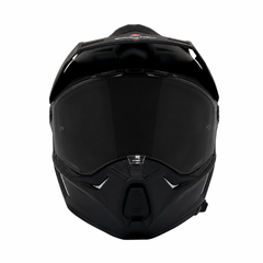Casco multipropósito Spartan Wolf Negro plano + Visor Humo