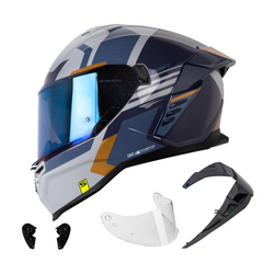Casco Shaft 598 Bap Gris claro Azul