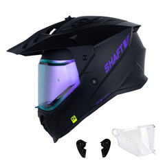 Casco multipropósito Shaft MX360DV Negro Mate Morado
