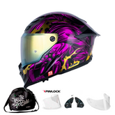 Casco Integral Shaft Pro 615DV Werewolf Morado dorado