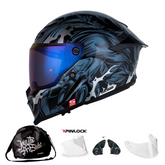 Casco Integral Shaft Pro 615DV Werewolf Azul Navi